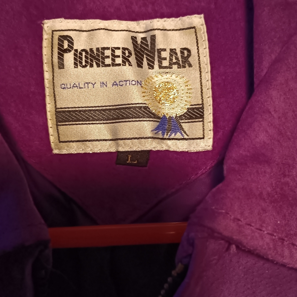 Pioneer wear grape purple leather fringe jacket - Picture 3 of 7